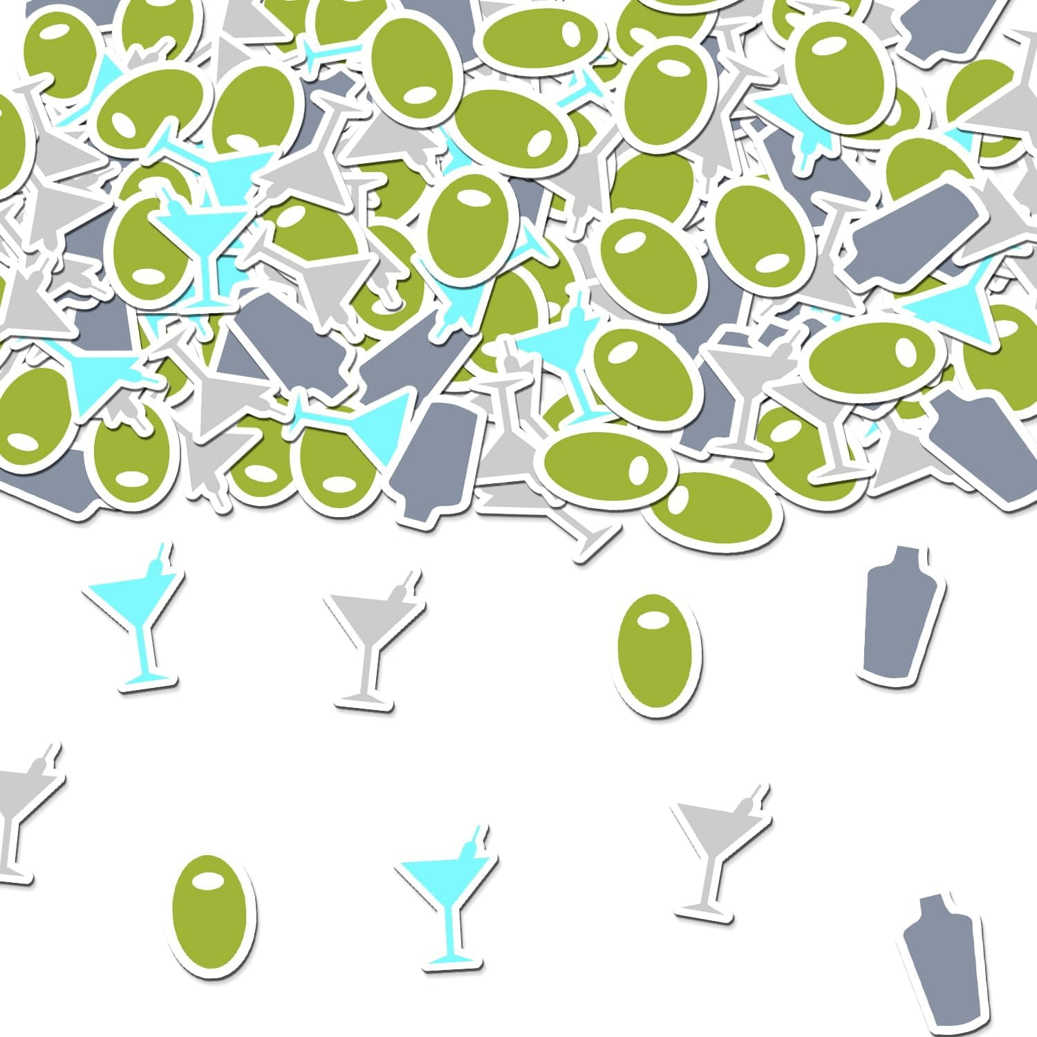 Martini & Shaker Confetti Martini Themed Bachelorette Party Decorations ...