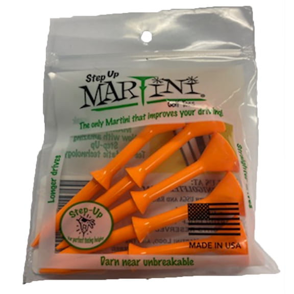 ProActive Sports Golf Martini Step-Up Orange Golf Tees New