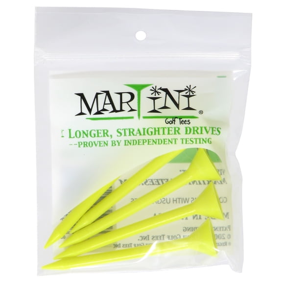Martini Golf 3 1/4 Yellow Yellow Golf Tees