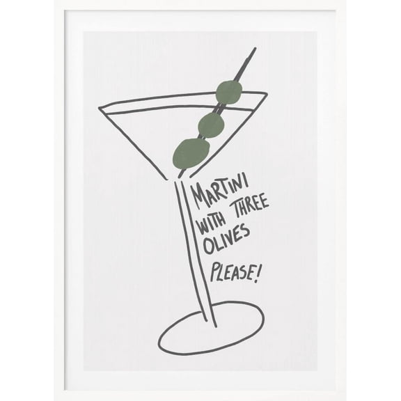 Martini Three Olives Framed Art Modern Wall Decor
