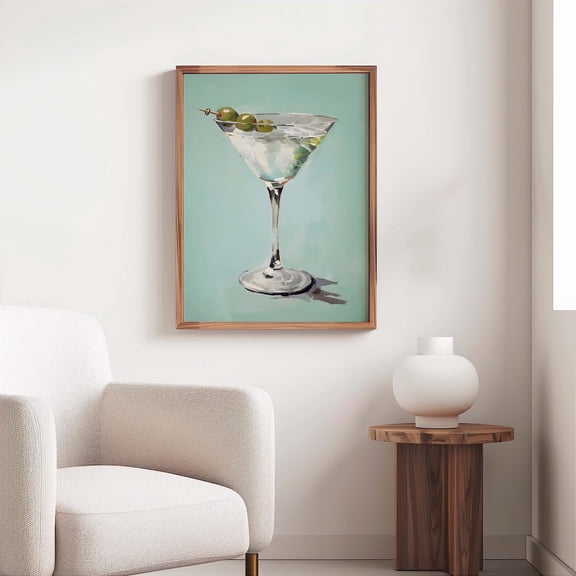 Martini Wall Art Poster, Martini Poster, Bar Cart Decor, Martini Lover Gift, Ature Cocktail Dorm Room Decor, 334, Unframed Poster Size 16x24