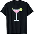thumbnail image 1 of Martini with Lime Cocktail Party Drinking T-Shirt, 1 of 4