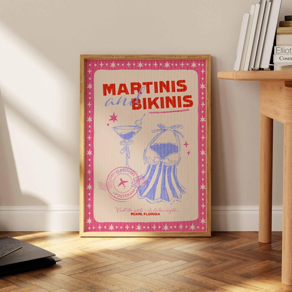 Medical Sign Rn Martinis And Bikinis Wall Art Print, Retro Girly, Living Room And ...