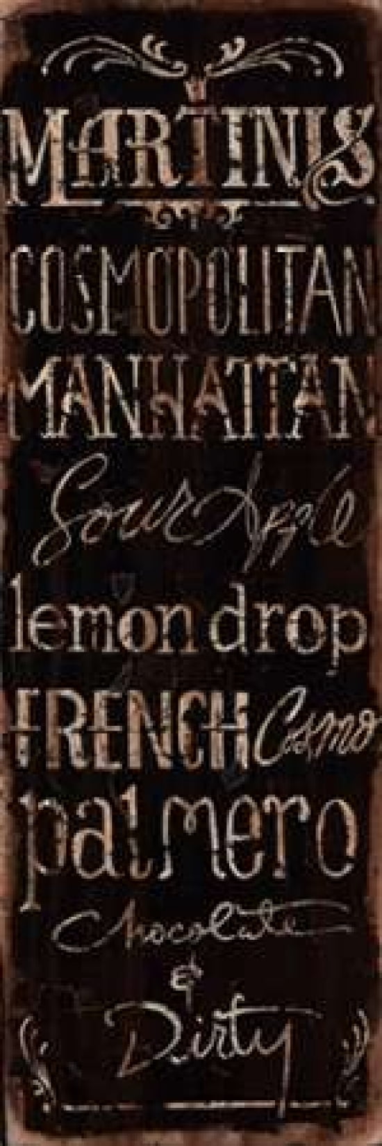 Martinis Canvas Art - Luis Sanchez (12 x 36)