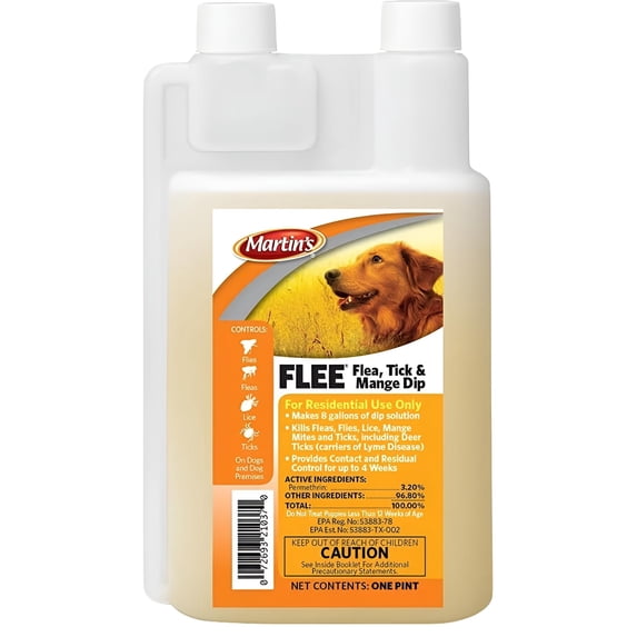 Martins Flea, Tick and Mange Dip Control Solutions Dog Fleas