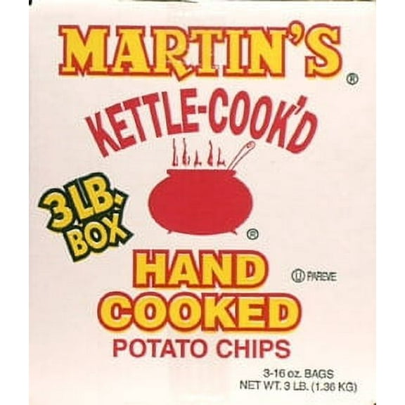 Martins Hand Cooked Potato Chips, 16 Oz., 3 Count