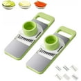 thumbnail image 1 of Martivex Slicer, 6-in-1 Safeprep Mandoline Slicer, Multi-purpose Kitchen Tool with Stainless Steel Blades for Slicing, Shredding and Dicing (2), 1 of 8