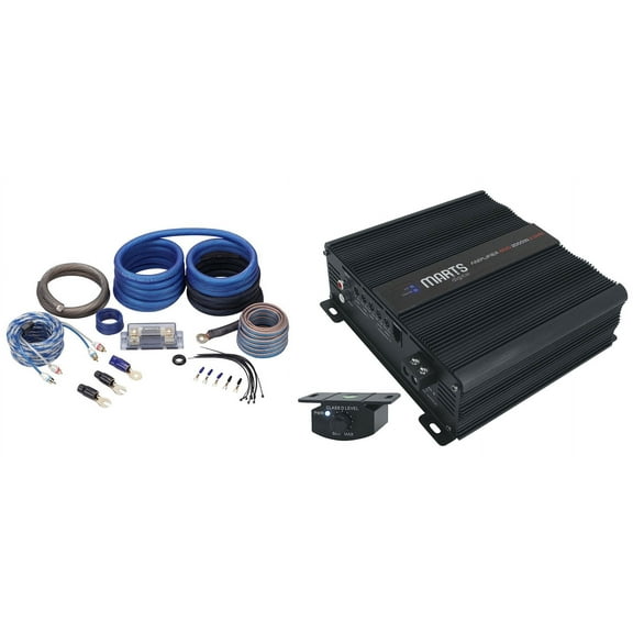 Marts Digital MXD 2000 2 OHM 2000w RMS Mono Car Amplifier+Bass Knob+OFC Amp Kit