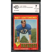 Marty Schottenheimer Rookie Card 1971 Topps #3 BGS BCCG 7