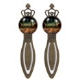 Marty Set of 2 Vintage Copper CrownShaped Bookmarks Stainless Steel