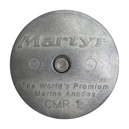 Martyr Anodes, CMR01, Zinc Rudder & Trim Tab Anode (0.35 H x 1.87 OD x 0.20 ID) – Marine Boat Sacrificial Anode for Saltwater Corrosion Protection