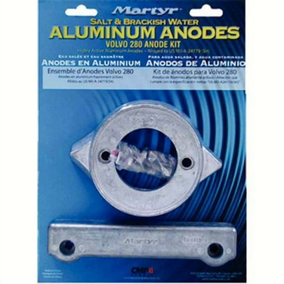 Martyr Anodes - Canada Metal Volvo 280 Anode Set, Aluminum CM280KITA