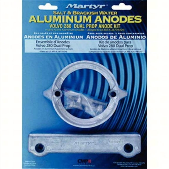 Martyr CM280DPKITA, Volvo 280 Dual Prop Aluminum Anode Kit