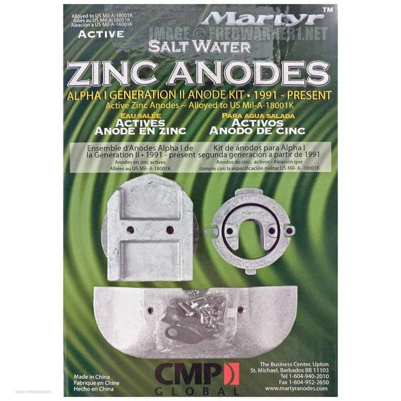 Martyr Anodes Mercruiser Alpha I Generation II Anode Kit - Zinc CMALPHAKITZ