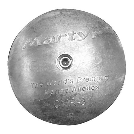 Martyr Anodes, CMR03, Zinc Rudder & Trim Tab Disc Anode with Stainless Steel Allen Head (0.5 H x 3.75 OD x 0.34 ID) – Marine Boat Sacrificial Anode for Saltwater Corrosion Protection