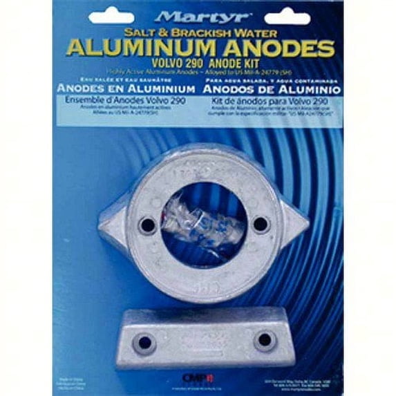Martyr CM290KITA Volvo 290hp Aluminum Anode Kit - Silver