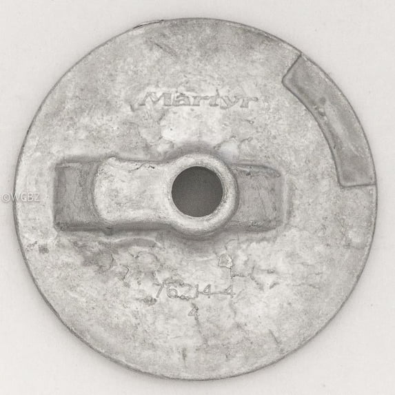 Martyr CM762144A, Aluminum Alloy Trim Tab Flat Mercury/Mercruiser Anode