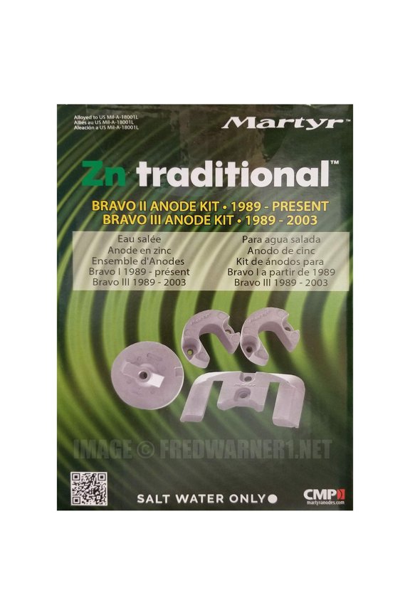 (Canada Metal Pacific) CMBRAVO23KITZ; Mercury Bravo 2/3 Kit - Zinc