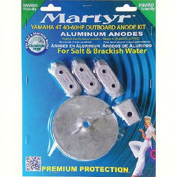 Martyr (Canada Metal Pacific)  CMY4060KITZ; Anode Yamaha 4T 40-60Hp Kit Zinc