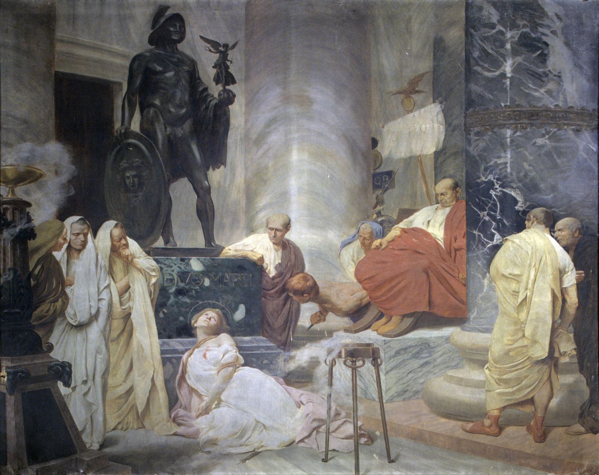 Martyrdom Of Saint Justine Canvas Art - (36 x 24)
