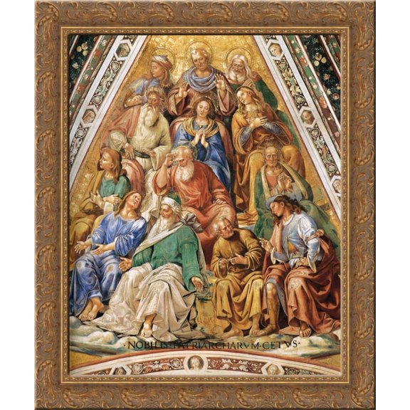 Martyrs and Saint Virgins 24x20 Gold Ornate Wood Framed Canvas Art by Luca Signorelli