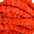 thumbnail image 1 of Marubhumi 5 Pcs of 4.5 Feet Long Strands Artificial Marigold Flowers Garland for Diwali, Traditional Indian Decor, Christmas Decor, Wedding Gift, Bush Floral Themed Party, DIY, Backdrop, 1 of 6