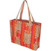 Marubhumi Indian Women Lightweight Travel Bag Purse Cotton Shoulder Tote Bag For Shopping Grocery & Beach Bag