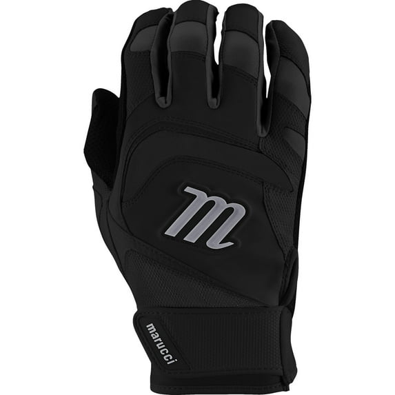 Marucci 2021 Signature Adult Baseball Batting Gloves Pair BLACK | BLACK XL
