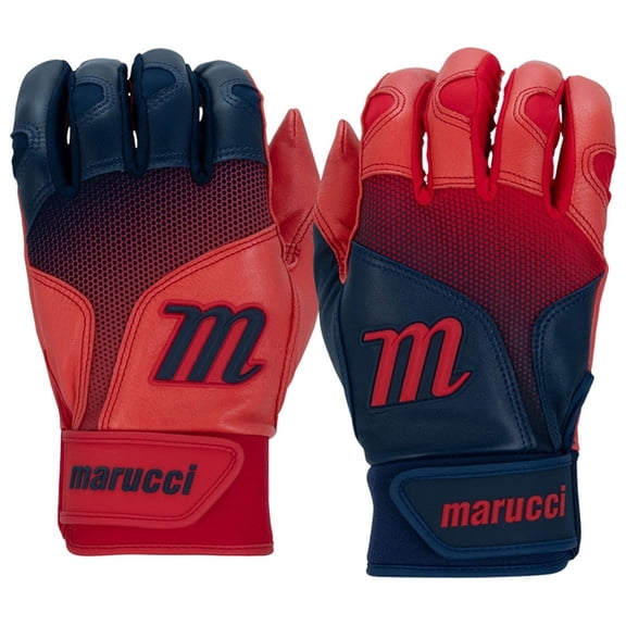 Marucci Adult PWR Fade Batting Gloves Navy/Red X-Large