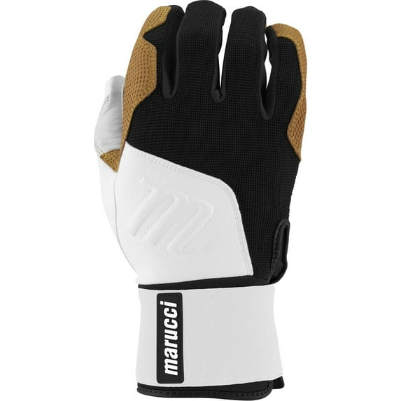 Marucci Blacksmith Full Wrap Batting Glove White | Black Md