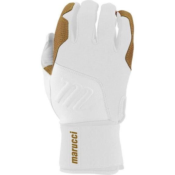 Marucci Blacksmith Series Full Wrap Adult Men's Batting Gloves Pair White | White XL