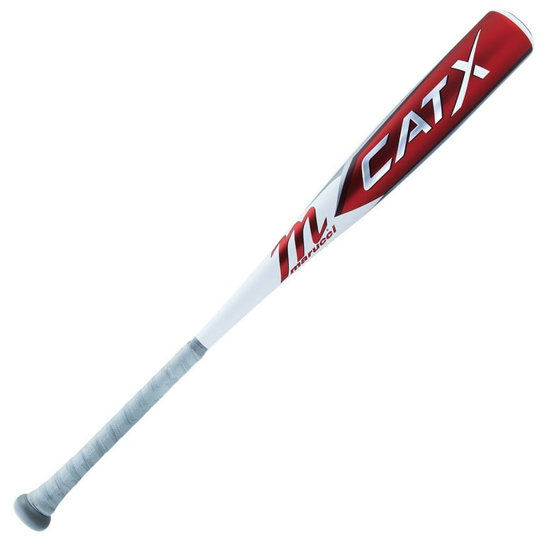 Marucci CatX White Red Baseball Bat, USSSA Certified, (-10) Drop