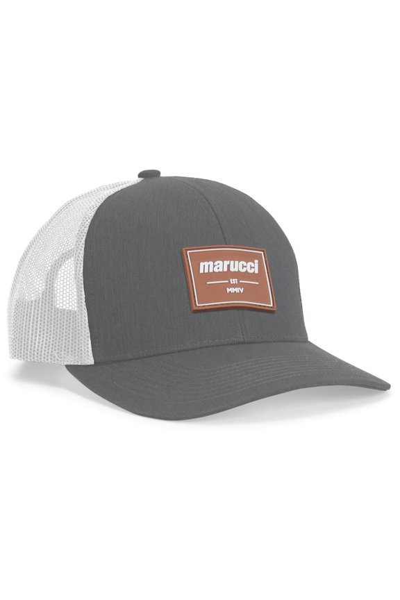 Established Rubber Patch Trucker Snapback Hat - Gray White