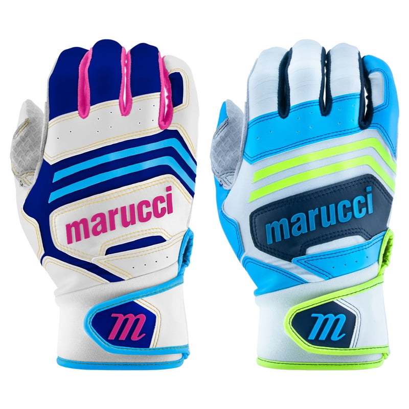 MARUCCI Luxe Adult Batting Glove, White/White, Adult Large