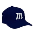 thumbnail image 1 of Marucci "M" Stretch Baseball Hat Cap Solid Q3 Wick Technology (Navy, M/L), 1 of 2