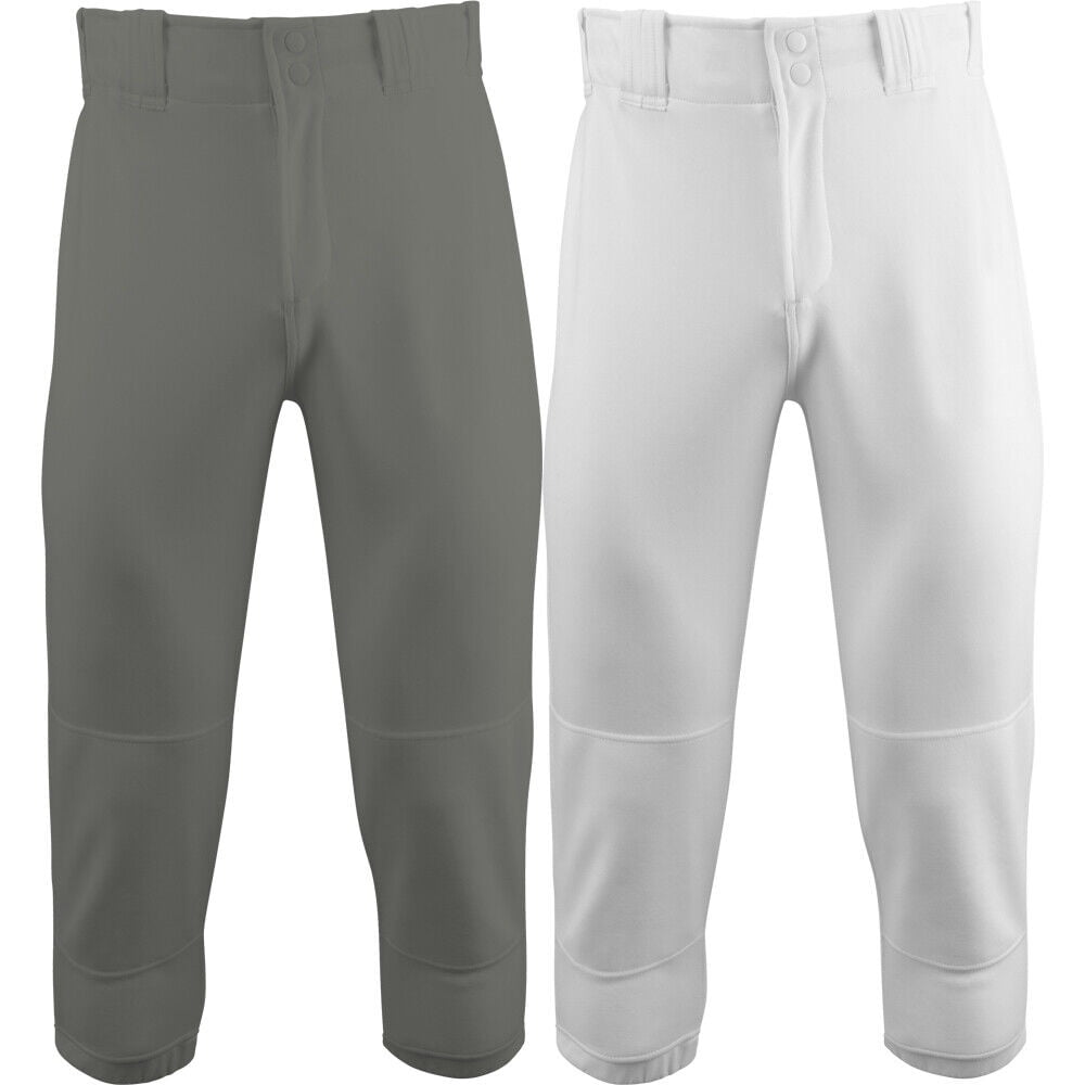 Marucci Men's Excel Tapered Doubleknit Tweener Baseball Pants Grey M