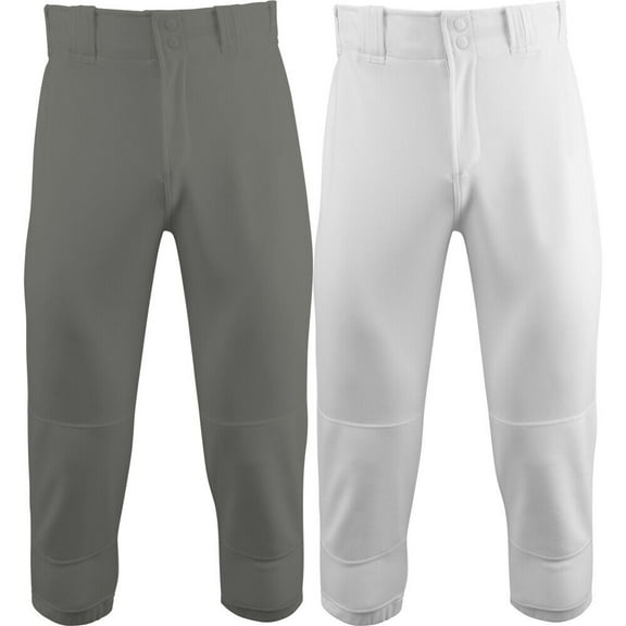 Marucci Men's Excel Tapered DoubleKnit Tweener Baseball Pants White S