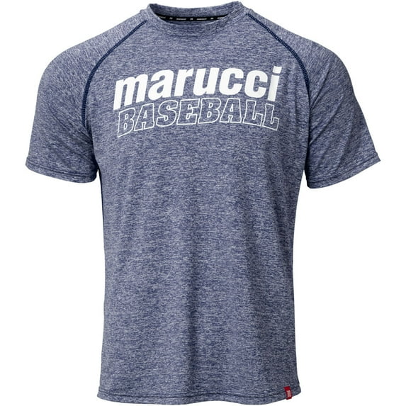Marucci Men's M Baseball Heathered Baseball T-Shirt Navy S