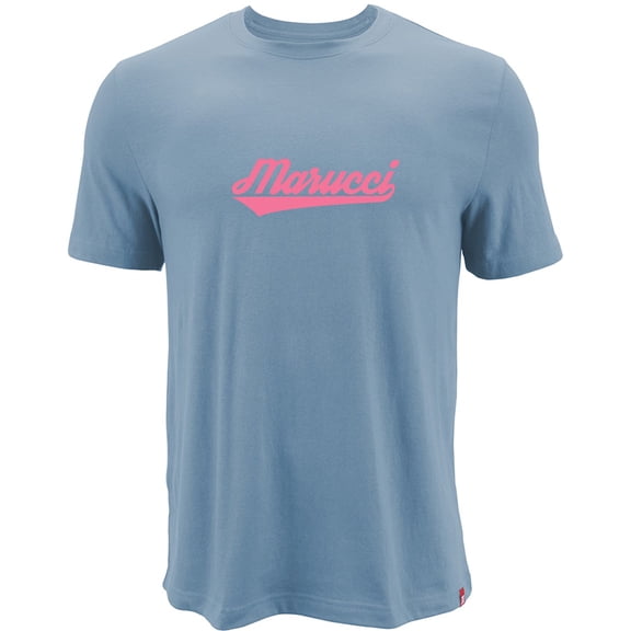 Marucci Mens Leadoff Logo Tee Script Light Blue L
