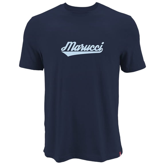 Marucci Mens Leadoff Logo Tee Script Navy M