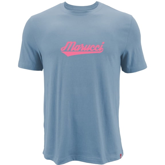 Marucci Youth Leadoff Logo Tee Script Light Blue XL