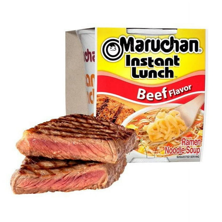 【Marumaru 】 Maruchan Beef Instant Lunch, 2.25 oz, 12 Packs - Walmart.com
