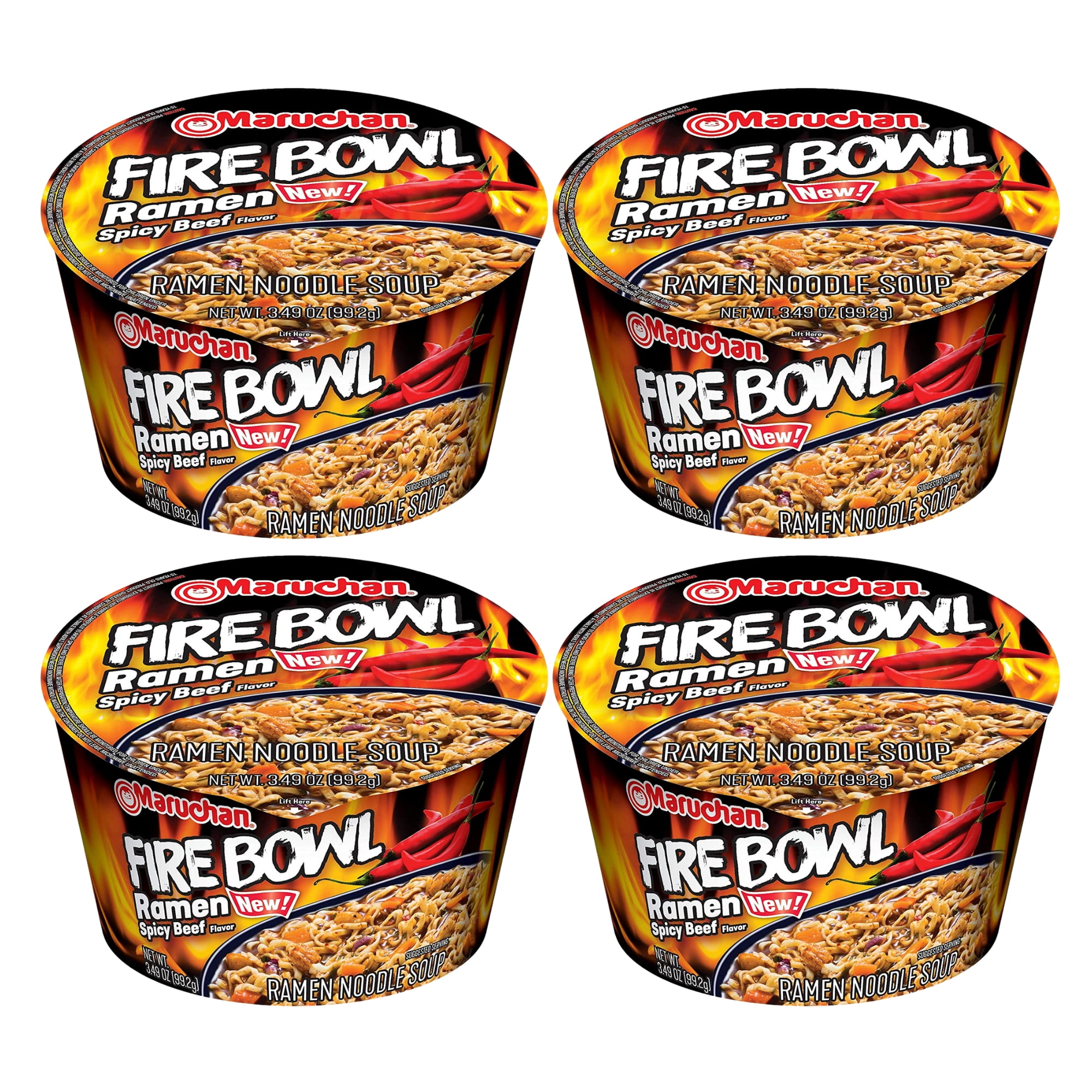 Maruchan Bowl Fire Spicy Beef Flavor, 3.49 oz Instant Cup Noodles Maruchan Bowl Fire Spicy Beef Flavor, 3.49 oz Instant Cup Noodles
