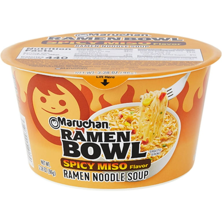 marurun728ページ Maruchan Spicy Miso Flavor Ramen Noodle Soup Bowl, Instant Lunch