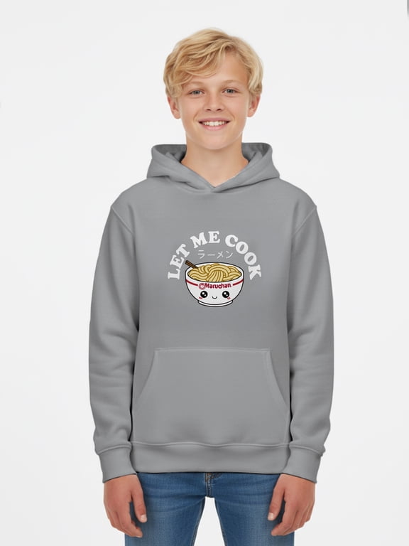 , Boys' & Big Boys' Graphic Hoodie, Powered By Ramen, Sizes 4-18
