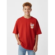 Maruchan, Boys' Elevated Front and Back Graphic T-Shirt, Ramen Vibes, Sizes 4-18