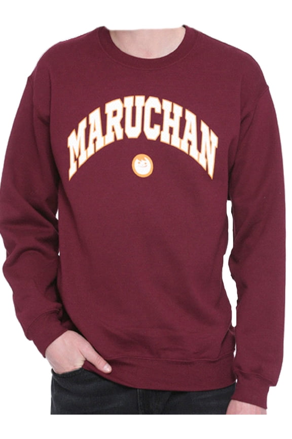 Maruchan Collegiate Men's Maroon Crew Neck Sweatshirt (Large)