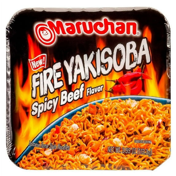 Maruchan Fire Yakisoba Spicy Beef 3.99 OZ Pack of 2
