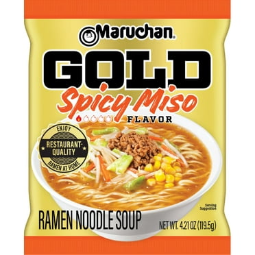 Maruchan Gold Spicy Miso Ready to Cook Craft Ramen Noodles, 4.21 oz Shelf Stable Package