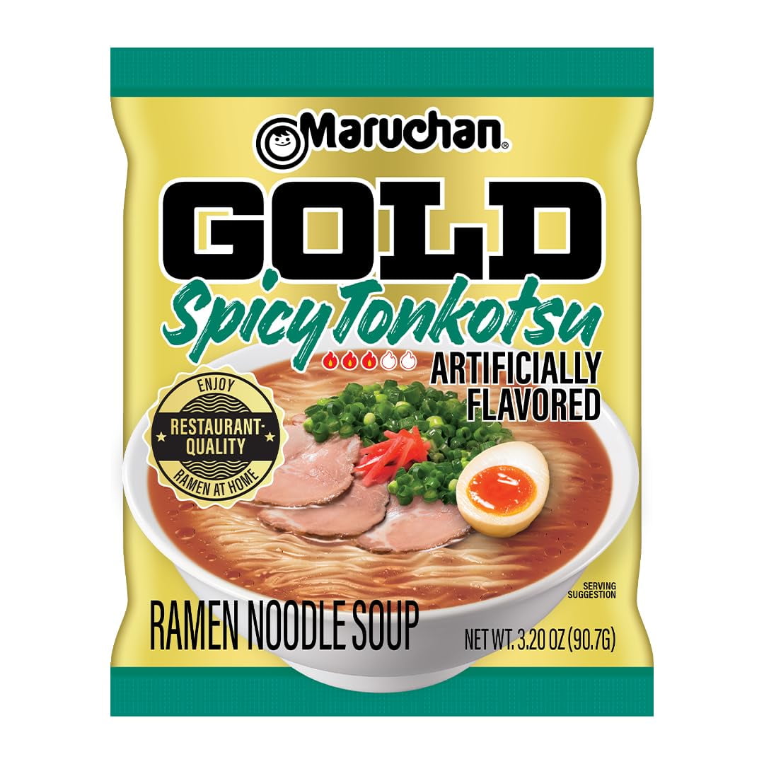 Maruchan Gold Spicy Tonkotsu Craft Ramen NSD3&nbsp;Noodles, Restaurant Quality Instant Ramen, 3.2 Oz, 5 Count